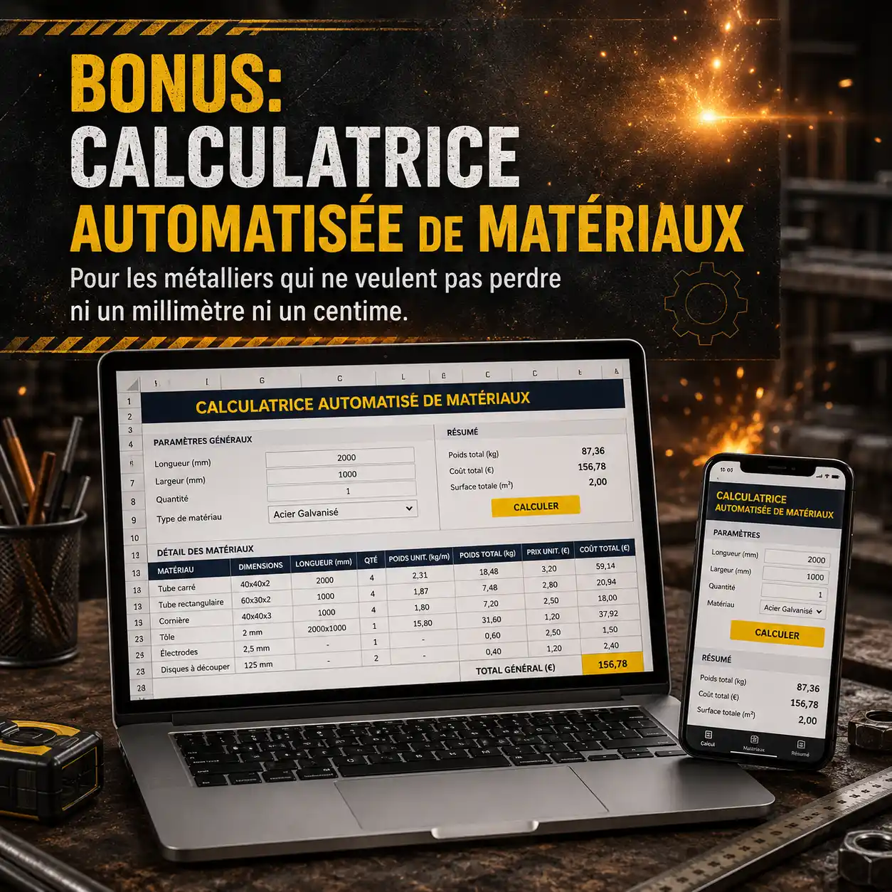 Bonus #4 : Calculateur automatique de matériaux
